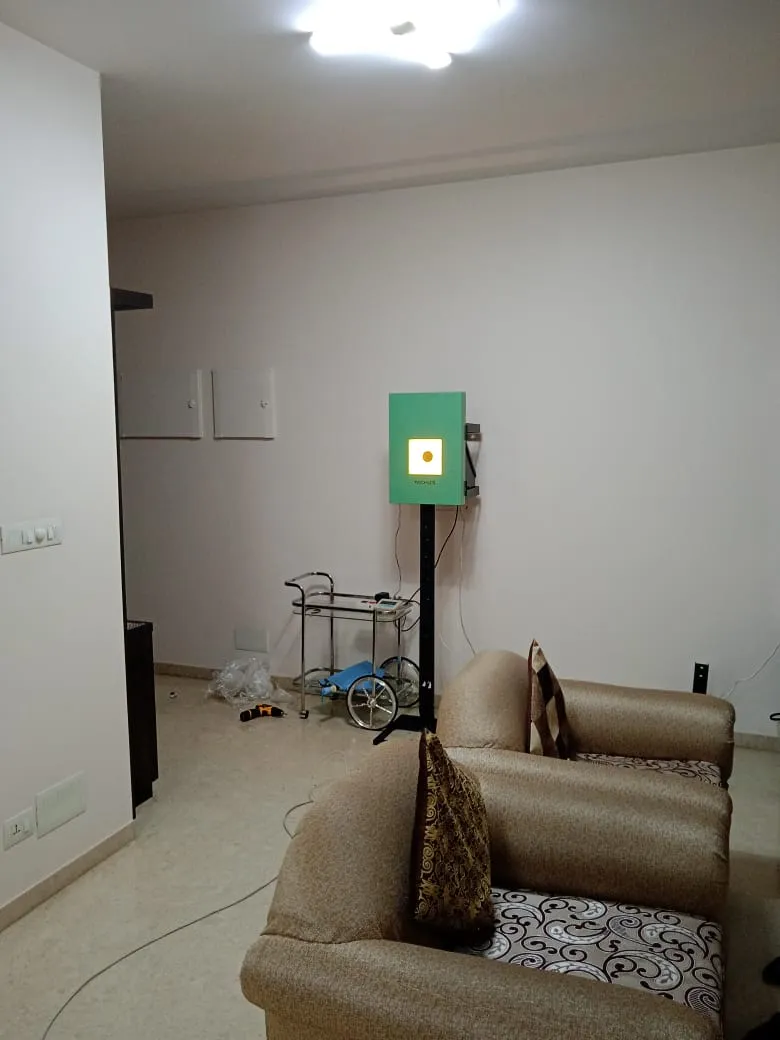 Tachus 10 electronic target system installed in a home training lane