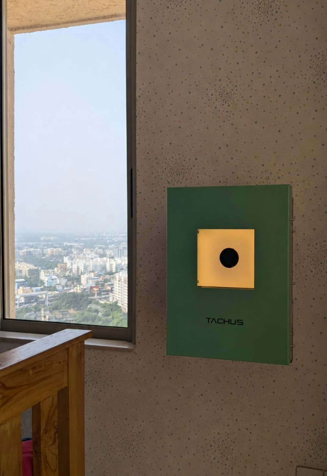 Tachus 10 electronic target in a home training lane