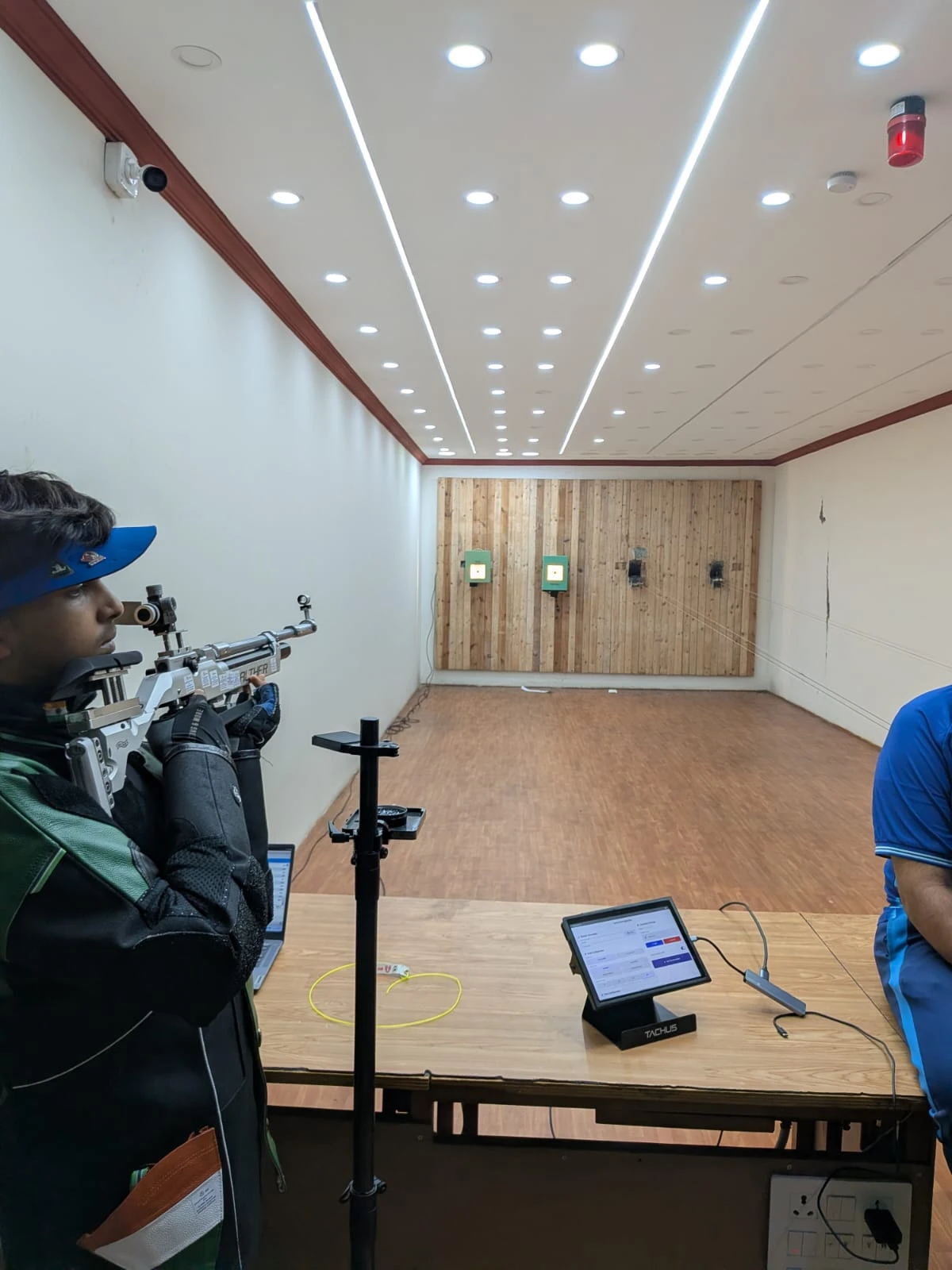 Tachus electronic target installation at a shooting range