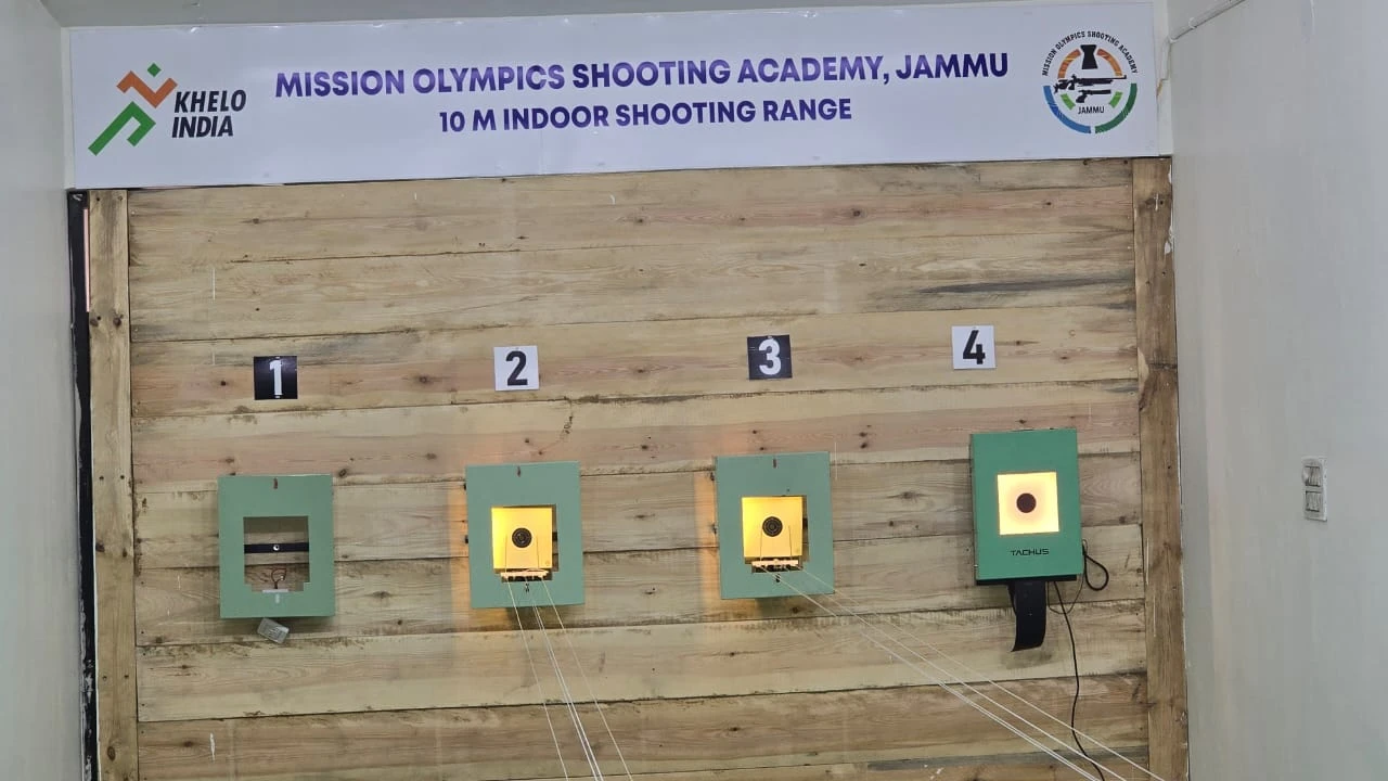 Tachus electronic target installation at a shooting range