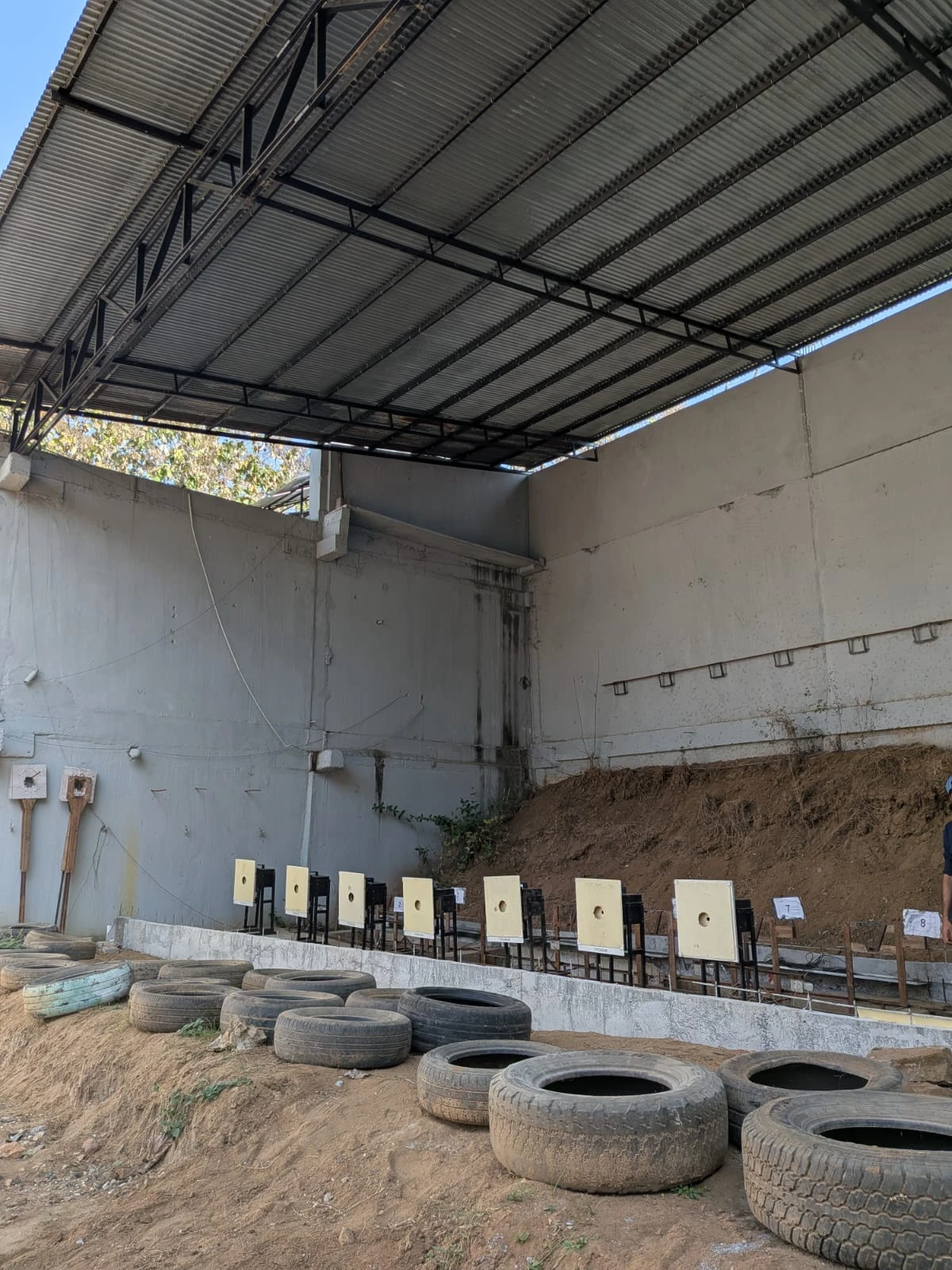 Tachus electronic target installation at an outdoor range