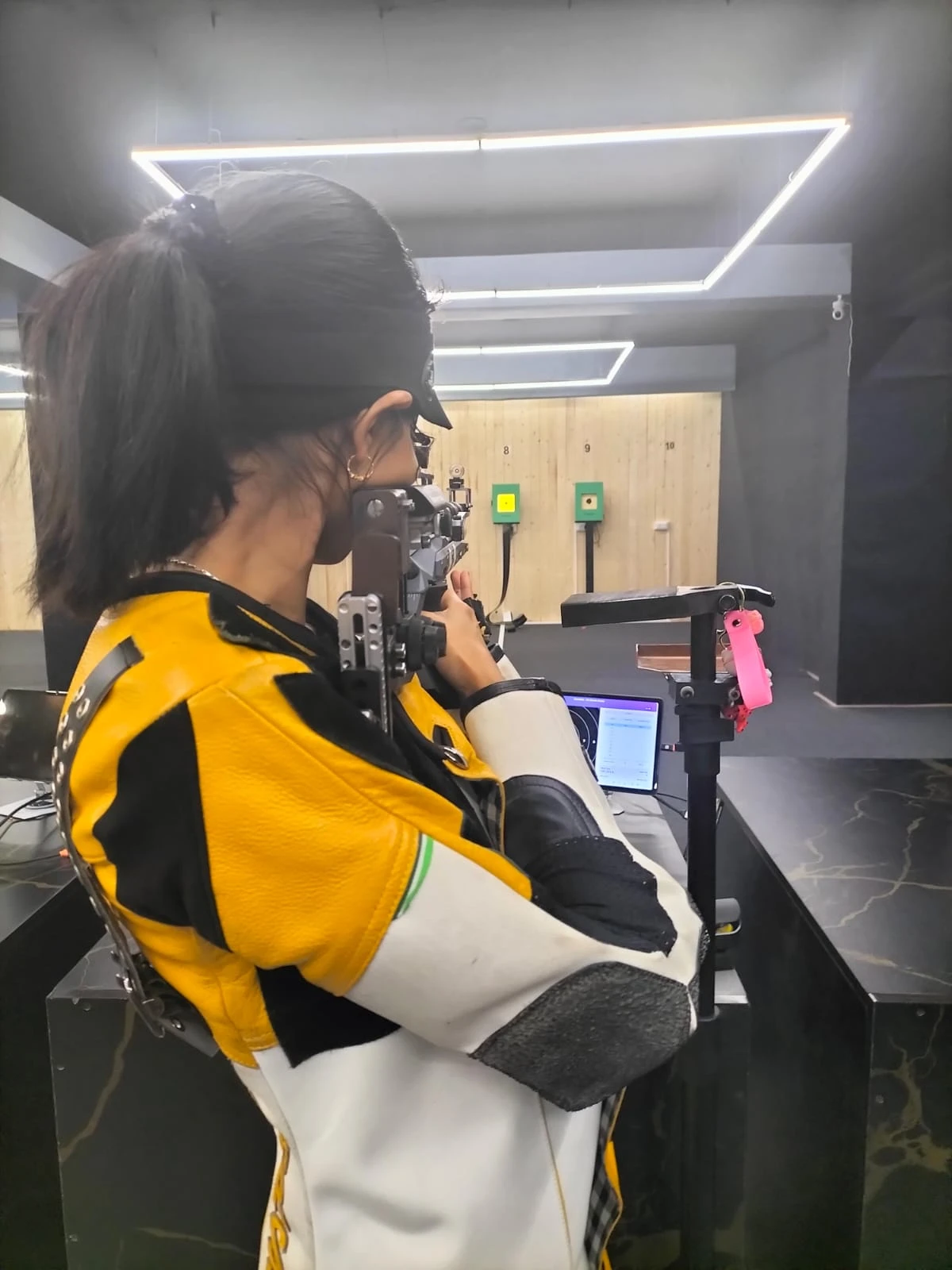 Tachus electronic target installation at a shooting range