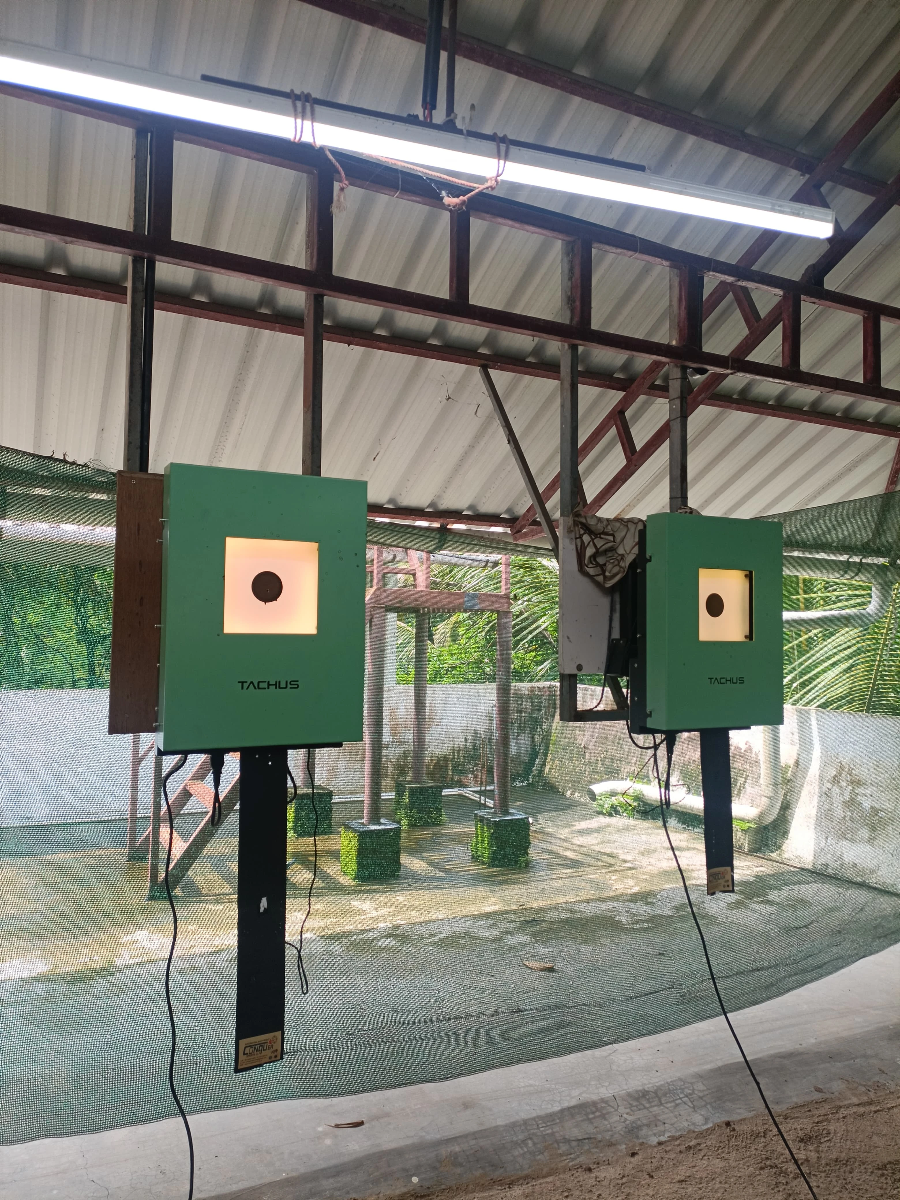 Tachus electronic target installation at a shooting range