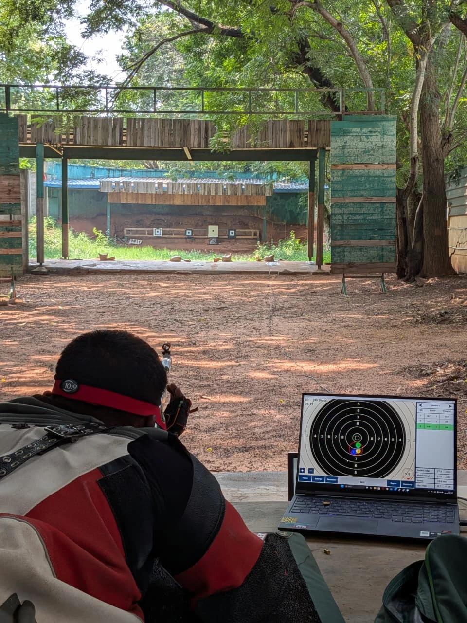 Tachus electronic target installation at a shooting range