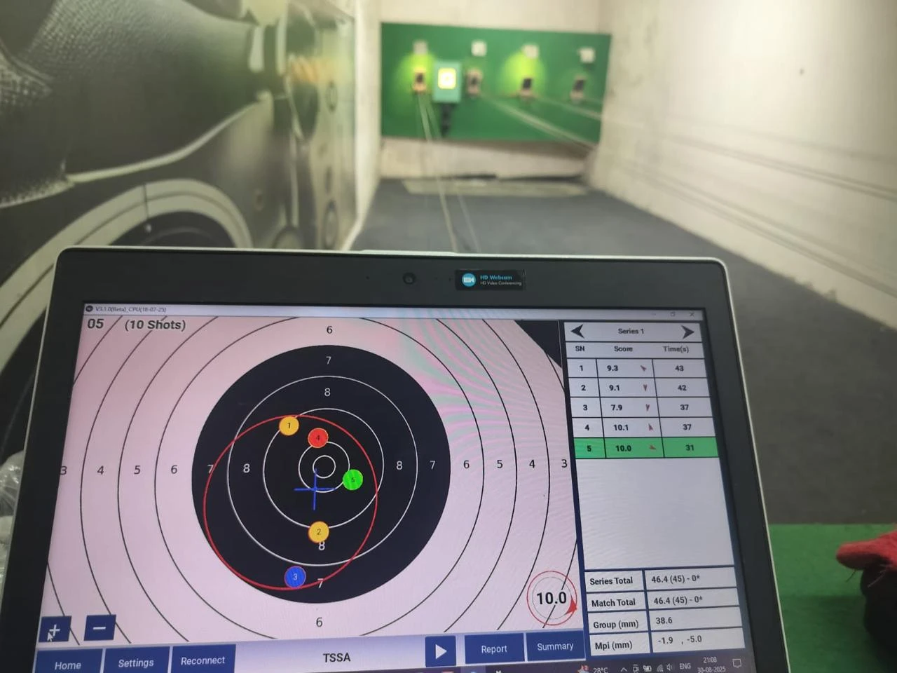 Tachus electronic target installation at a shooting range